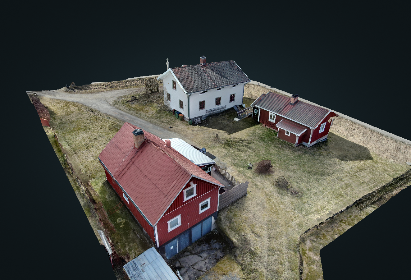 3D modell av hus och tomt